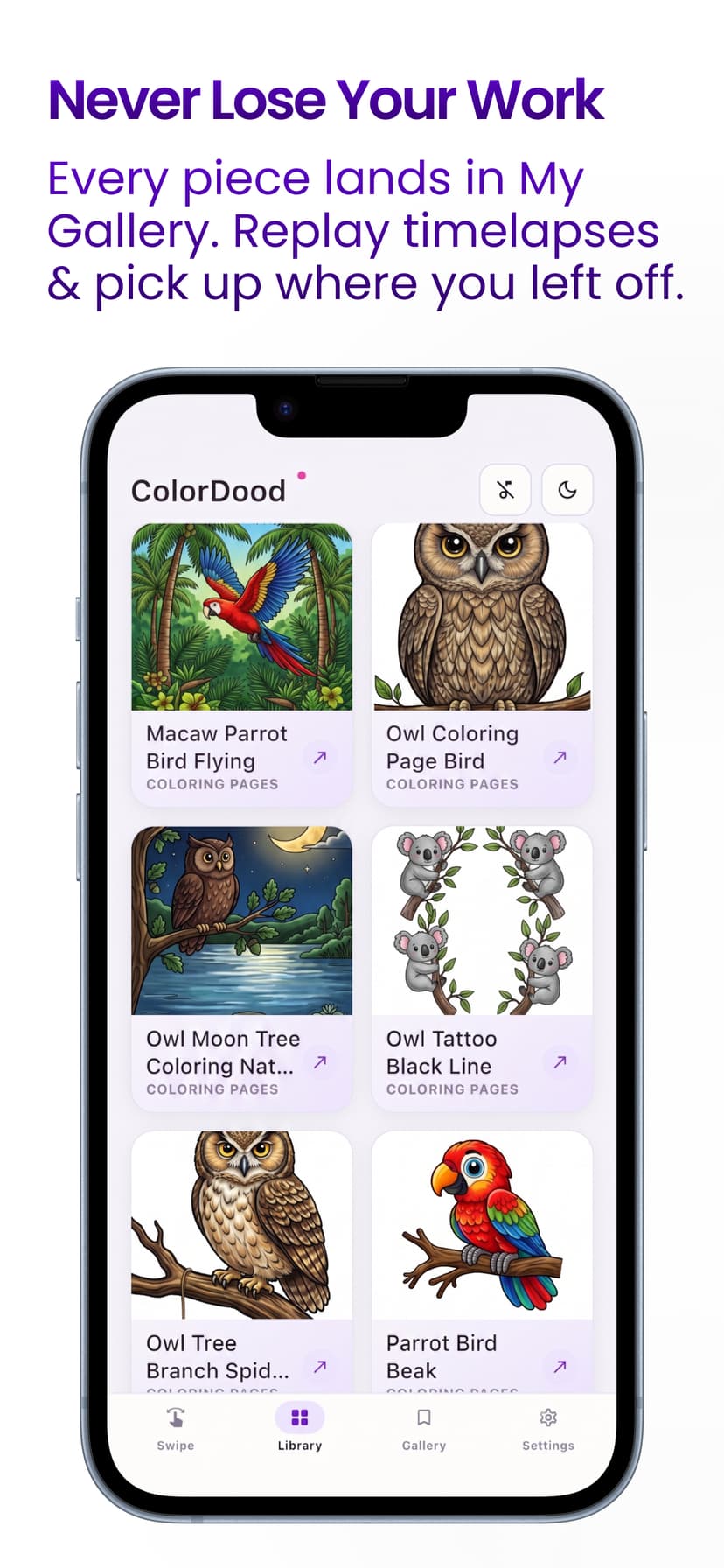 Calm coloring book ambient sounds — rain, ocean, forest relaxation